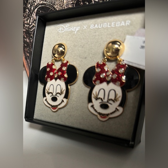 NEW Disney X Baublebar Minnie Mouse Dangle Earrings - Picture 4 of 6